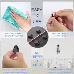 4-Pack Car Mini Convenient Hooks USB Cable Holder Auto Vehicle Dash Mount Hangers Truck Universal Consoles & Organizers