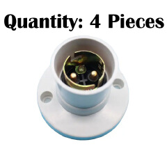 4pcs Bakelite B22 Pin Type Wall Lamp Holder Bulb Base Light Socket