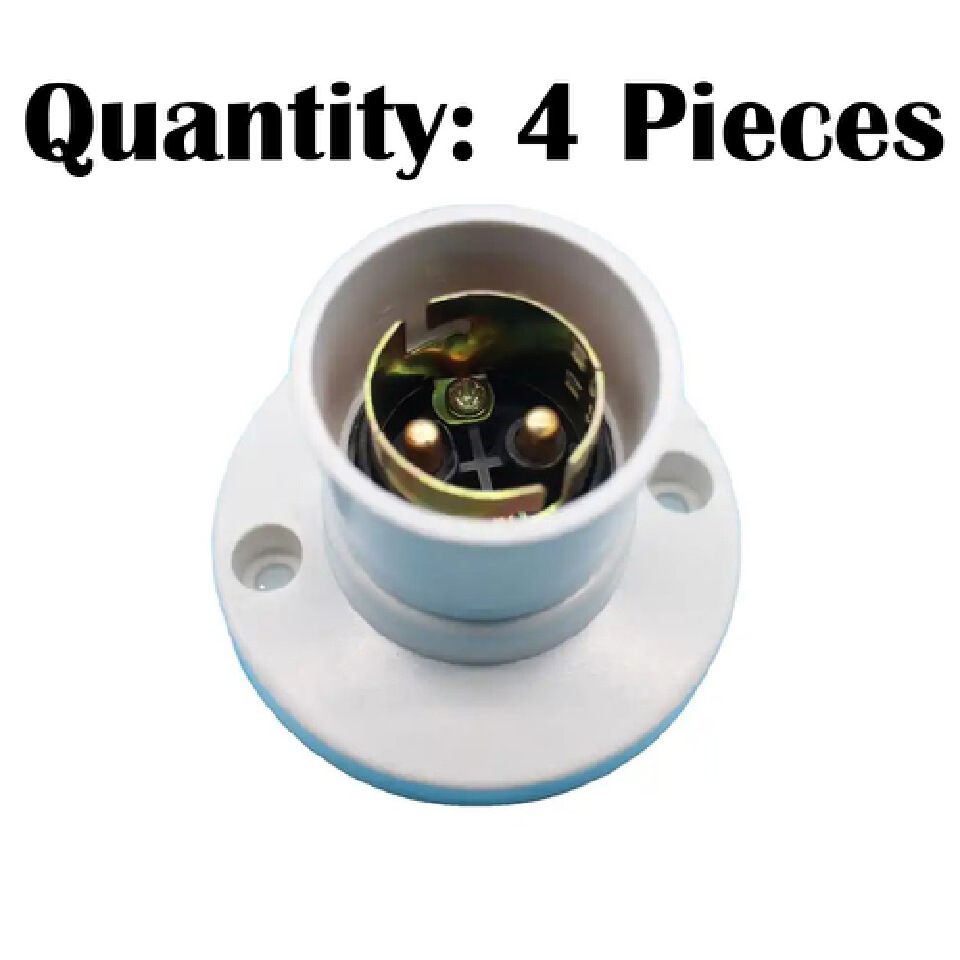 4pcs Bakelite B22 Pin Type Wall Lamp Holder Bulb Base Light Socket