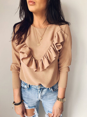 2021 High quality Long Sleeve Elegant Women Blouses Lady Office Work Ruffles O-Neck Shirts Tops Autumn Winter Blusas