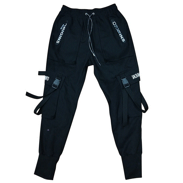 2021 High quality April MOMO  Men New Spring Hip Hop Pants Club Singer Stage Costume Trousers Ribbons Streetwear Joggers Sweatpants Hombre