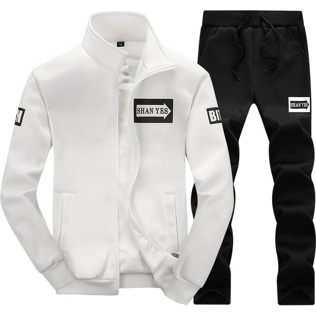 2021 High quality Tracksuits Men Polyester Sweatshirt Sporting Fleece Gyms Spring Jacket Pants Casual Men Sportswear