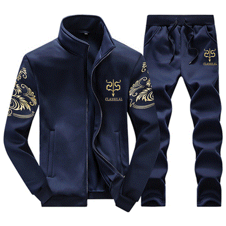 2021 High quality Tracksuits Men Polyester Sweatshirt Sporting Fleece Gyms Spring Jacket Pants Casual Men Sportswear