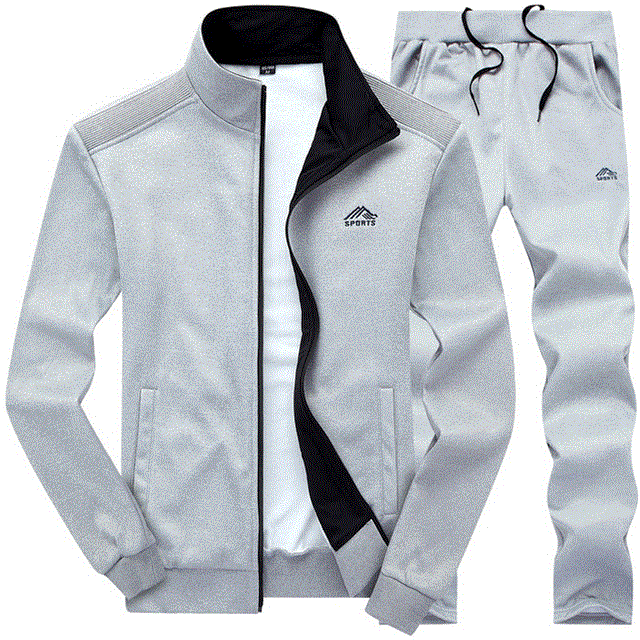 2021 High quality Tracksuits Men Polyester Sweatshirt Sporting Fleece Gyms Spring Jacket Pants Casual Men Sportswear