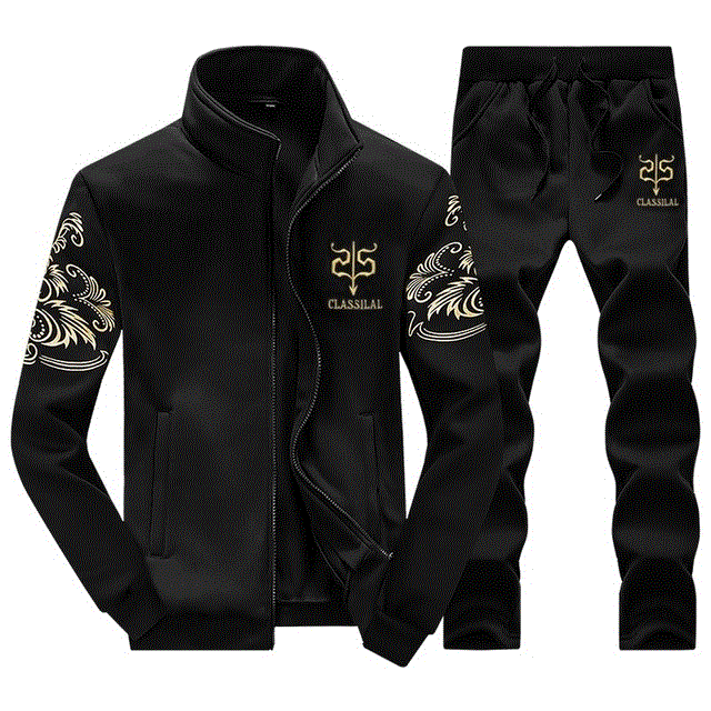 2021 High quality Tracksuits Men Polyester Sweatshirt Sporting Fleece Gyms Spring Jacket Pants Casual Men Sportswear