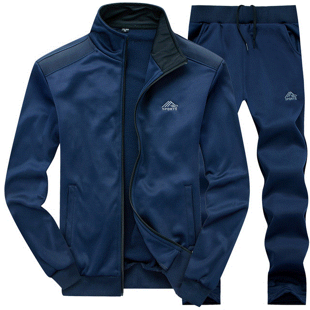2021 High quality Tracksuits Men Polyester Sweatshirt Sporting Fleece Gyms Spring Jacket Pants Casual Men Sportswear
