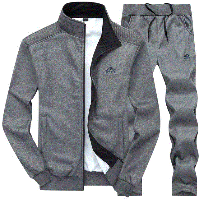 2021 High quality Tracksuits Men Polyester Sweatshirt Sporting Fleece Gyms Spring Jacket Pants Casual Men Sportswear