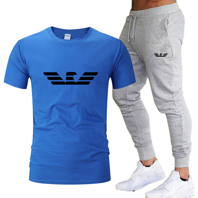 2021 High quality Fashion new men sportswear running jogging men running fitness clothes men sports two-piece suit