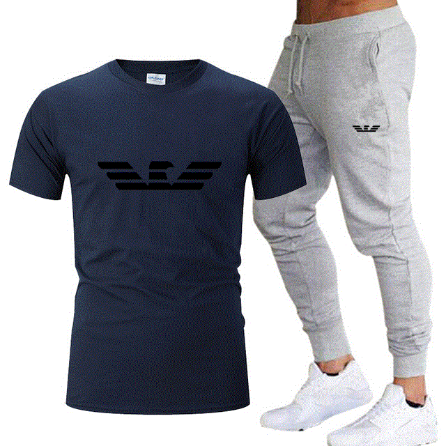 2021 High quality Fashion new men sportswear running jogging men running fitness clothes men sports two-piece suit