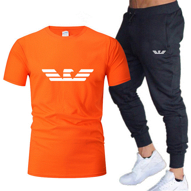2021 High quality Fashion new men sportswear running jogging men running fitness clothes men sports two-piece suit