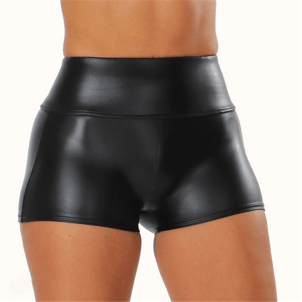 2021 High quality Pu Leer Hoge Taille Shorts Vrouwen Sexy Vrouwen Korte Broek Slanke Shorts Plus Size Hot Pants