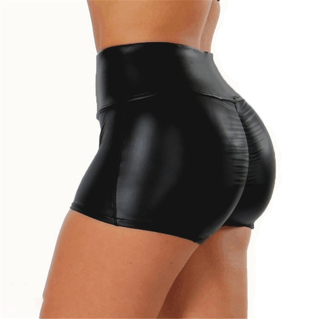 2021 High quality Pu Leer Hoge Taille Shorts Vrouwen Sexy Vrouwen Korte Broek Slanke Shorts Plus Size Hot Pants