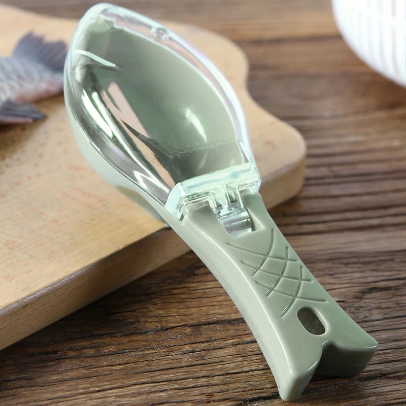 2021 High quality Easy To Clean Plastic Fish Scale Cleaning Tool Kitchen Fish Scale Manual Scraper Hangable