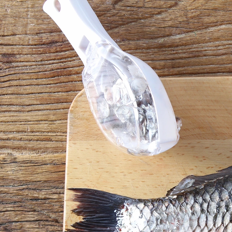 2021 High quality Easy To Clean Plastic Fish Scale Cleaning Tool Kitchen Fish Scale Manual Scraper Hangable