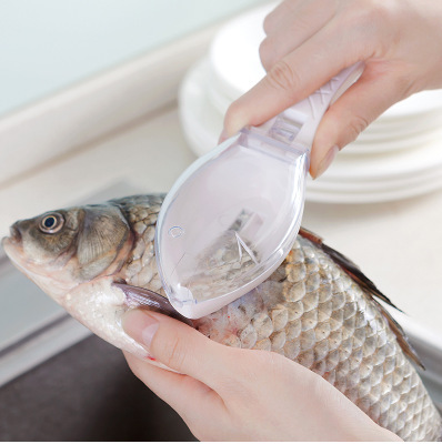 2021 High quality Easy To Clean Plastic Fish Scale Cleaning Tool Kitchen Fish Scale Manual Scraper Hangable