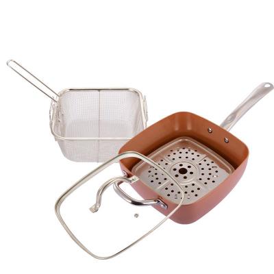 2021 High quality 4Pcs/Set Aluminium Non-Stick Cooking Pot Saucepan Frying Pot Household Kitchen Cookware Set