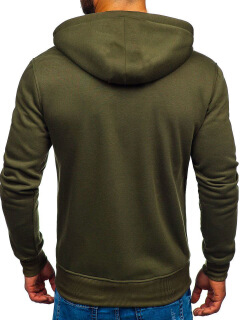 2021 High quality New Men's Casual Zipper Hoodies Sweatshirts Male black Green Solid Color Hooded Outerwear Tops