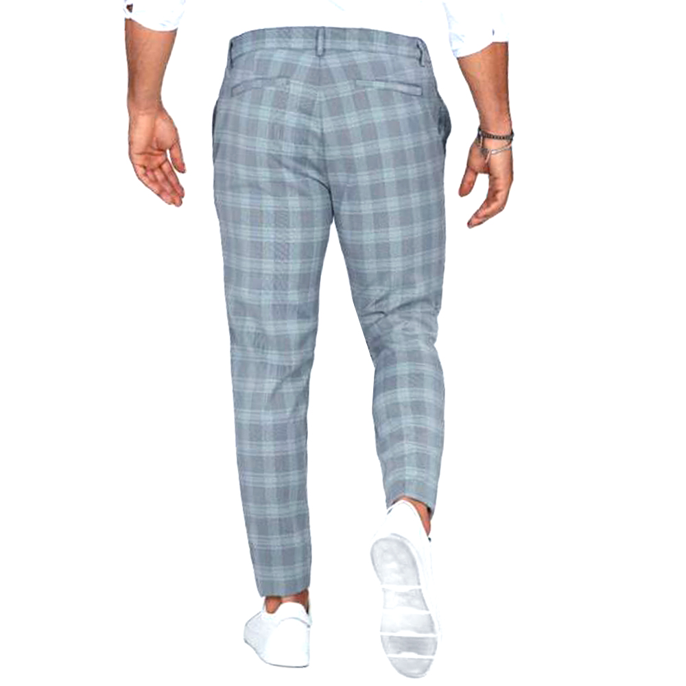 2021 High quality Men Pants Smart Casual Pants Men Clothing Plaid Pencil Pants Men Clothing  Long Trousers Male