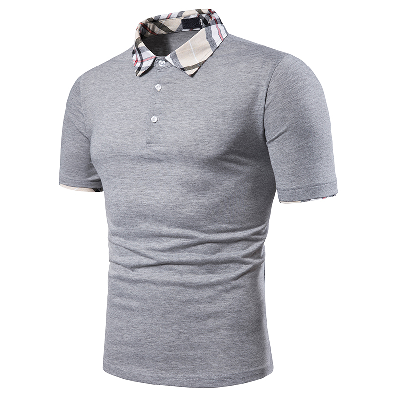 2021 High quality summer polos shirt men brand clothing cotton short sleeve business casual plaid breathable plus size