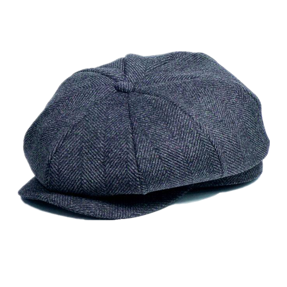 2021 High quality Tweed Plaid Cap Wool Men Hat British Style Flat Cap Woolen Octagonal Cap Autumn Winter Male Beret