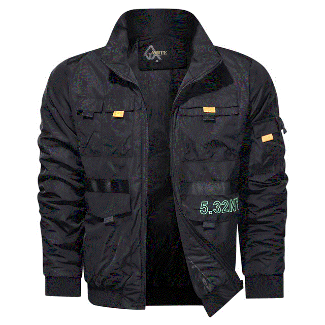 2021 High quality Fashion Autumn Jacket Men Stand Collar Leisure Autumn Mens Jacket Business Casual Zipper Jacket Coat