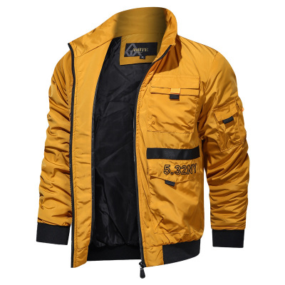 2021 High quality Fashion Autumn Jacket Men Stand Collar Leisure Autumn Mens Jacket Business Casual Zipper Jacket Coat