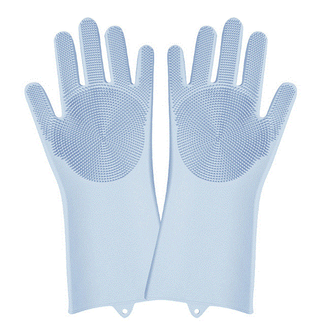 2021 High quality Silicone Magic Dishwashing Gloves Scrubber Reusable Rubber Gloves Home Kitchen Bathroom Car Washing