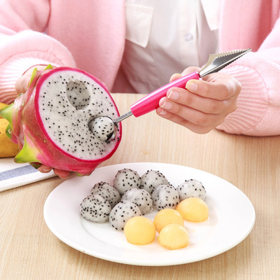 2021 High quality Watermelon Fruit Tools Digging Ball Spoon Carving Knife Platter Fruit Cutter Kitchen Accessories
