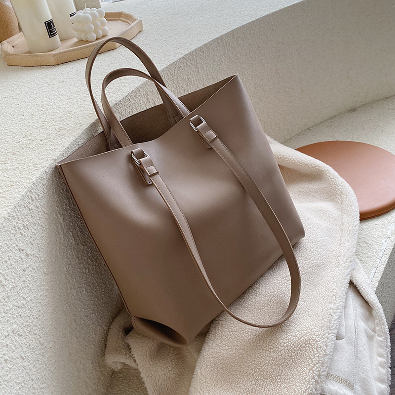 2021 High quality Women Large Capacity PU Leather Tote Bags  Luxury Handbags Lady Travel Crossbody Shoulder Bag Simple