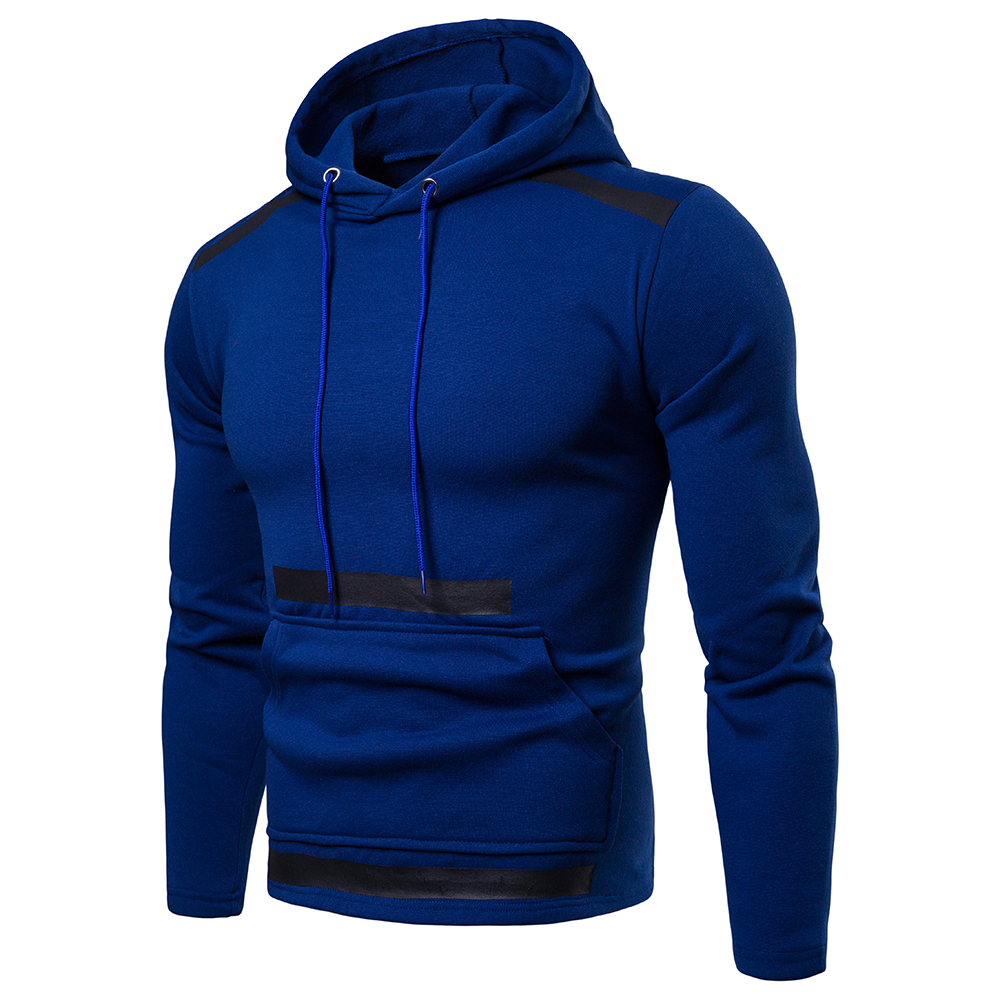 2021 High quality Men Sweatshirt Autumn Winter Casual Patchwork Slim Fit Hoodies Top Zipper Warm Outdoor Sport Tops