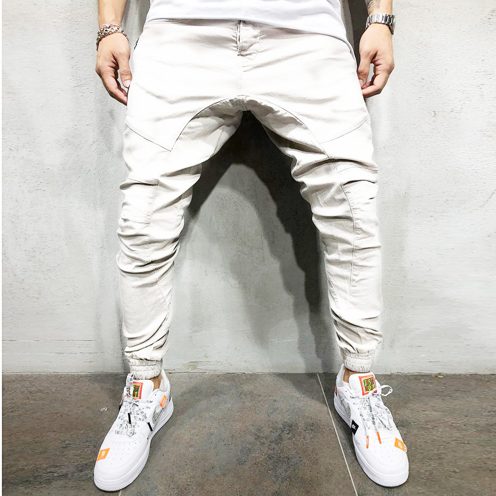 2021 High quality Men Pencil Pant Jogger Sweatpants Hip Hop Slim Trousers Autumn Winter Male Casual Fashion Streetwear
