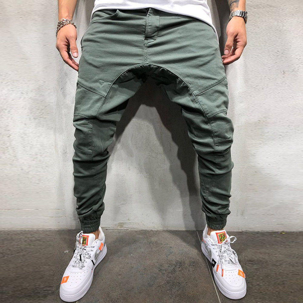 2021 High quality Men Pencil Pant Jogger Sweatpants Hip Hop Slim Trousers Autumn Winter Male Casual Fashion Streetwear
