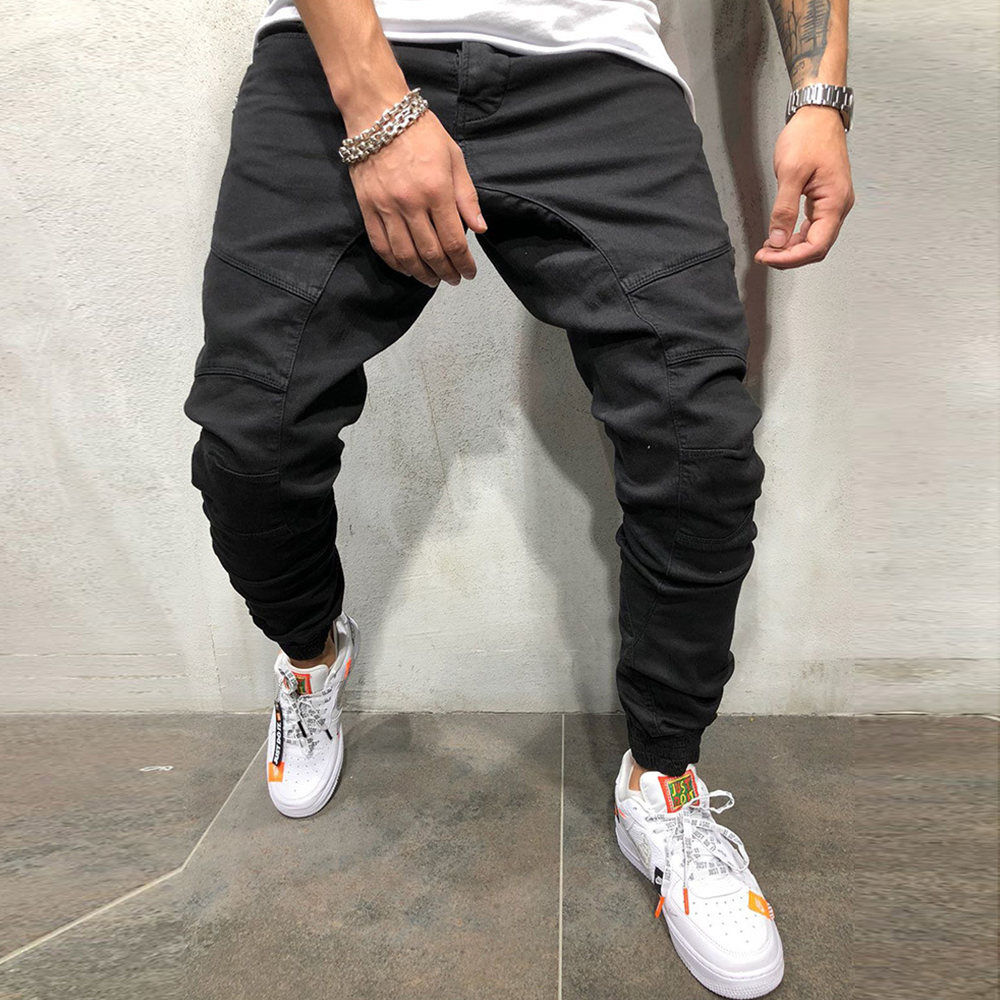 2021 High quality Men Pencil Pant Jogger Sweatpants Hip Hop Slim Trousers Autumn Winter Male Casual Fashion Streetwear