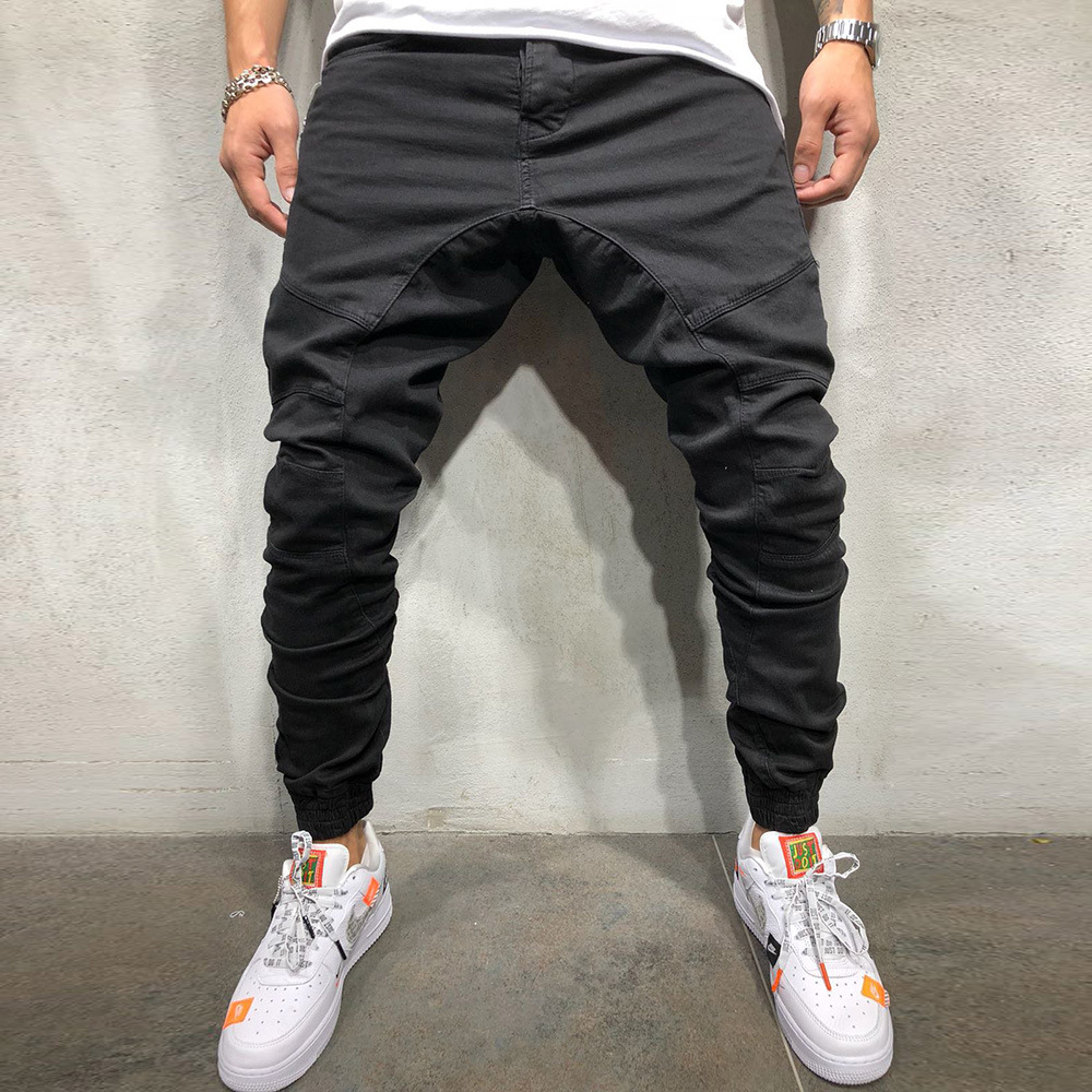 2021 High quality Men Pencil Pant Jogger Sweatpants Hip Hop Slim Trousers Autumn Winter Male Casual Fashion Streetwear