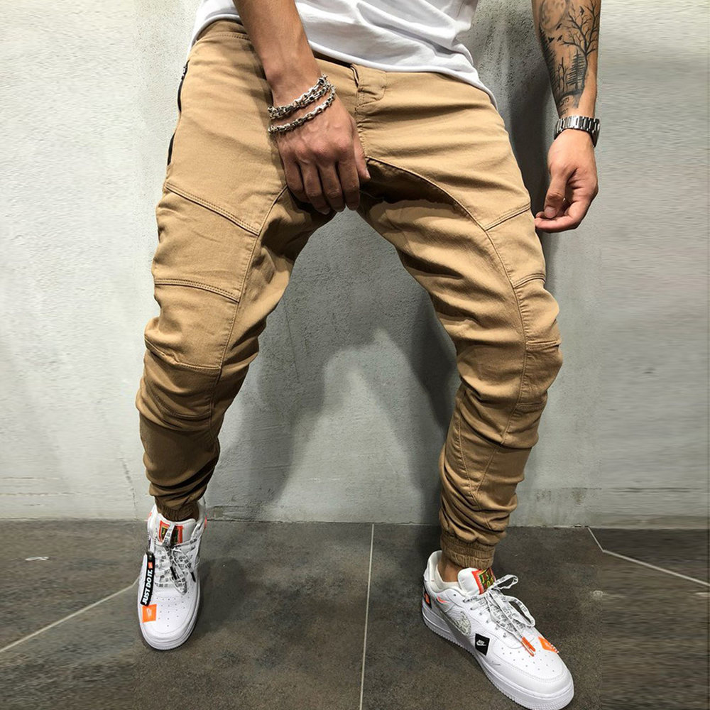 2021 High quality Men Pencil Pant Jogger Sweatpants Hip Hop Slim Trousers Autumn Winter Male Casual Fashion Streetwear