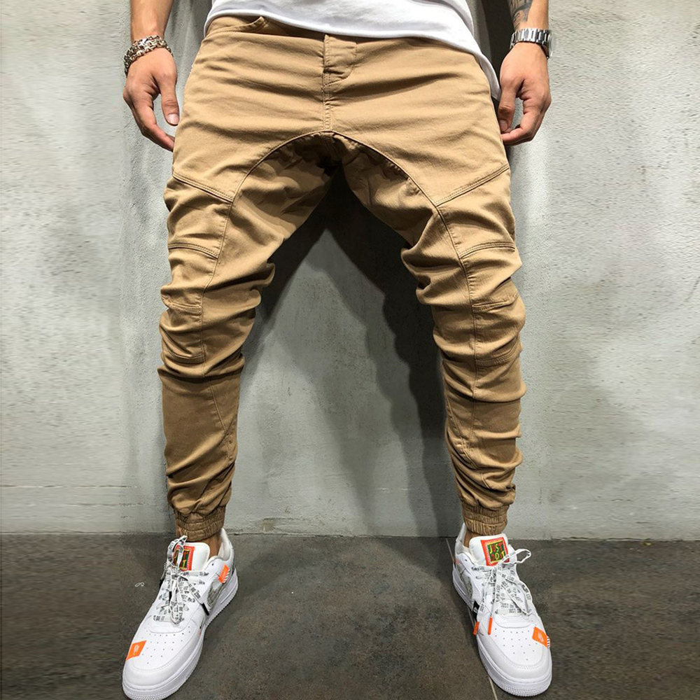 2021 High quality Men Pencil Pant Jogger Sweatpants Hip Hop Slim Trousers Autumn Winter Male Casual Fashion Streetwear