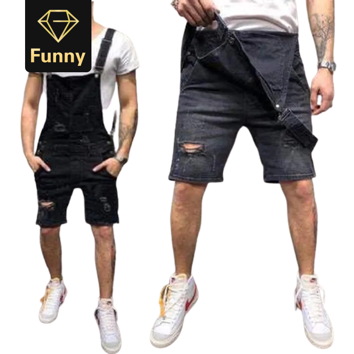 2021 High quality Summer Men Pants Overalls Dungarees Suspender Trousers Jeans Pants