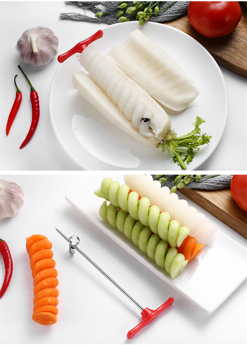 Vegetables Spiral Knife Potato Carrot Cucumber Salad Chopper Easy Screw Slicer Cutter Kitchen Tools