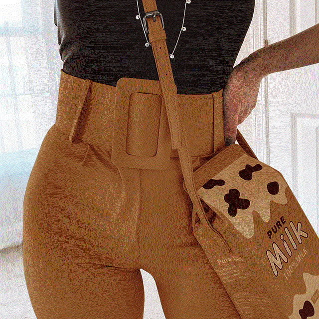 2021 High quality Casual High Waist Pencil Pants Women Belt Ankle LengthBlue Zipper Suit Trousers