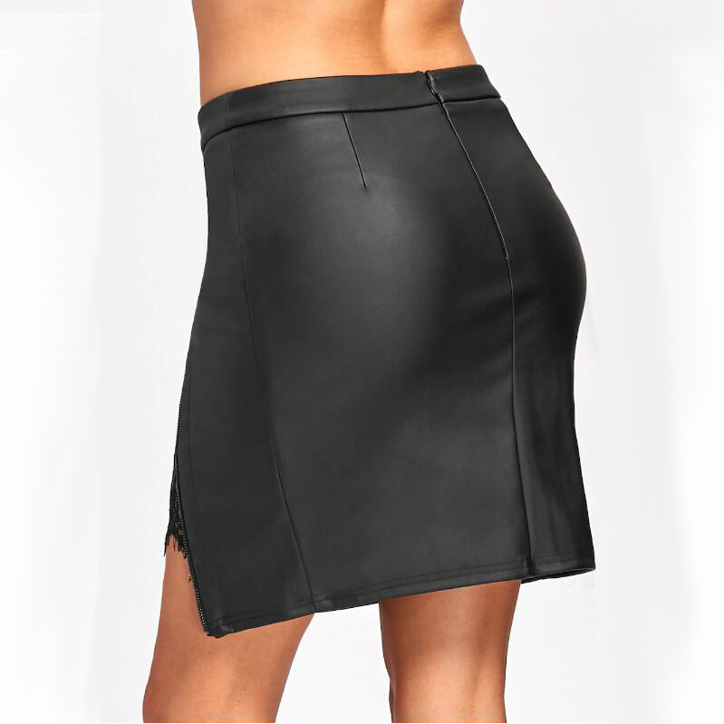 2021 High quality Summer Women Formal Lace Stretch High Waist Short Bodycon Mini Skirt Zipper Pencil Skirts