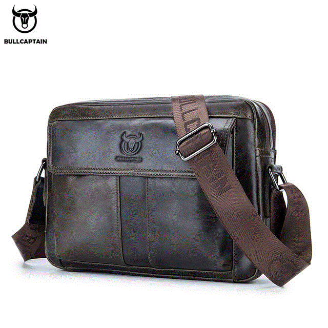2021 High quality Men's Leather shoulder bags diagonal bages business briefcase large capacity casual handbags