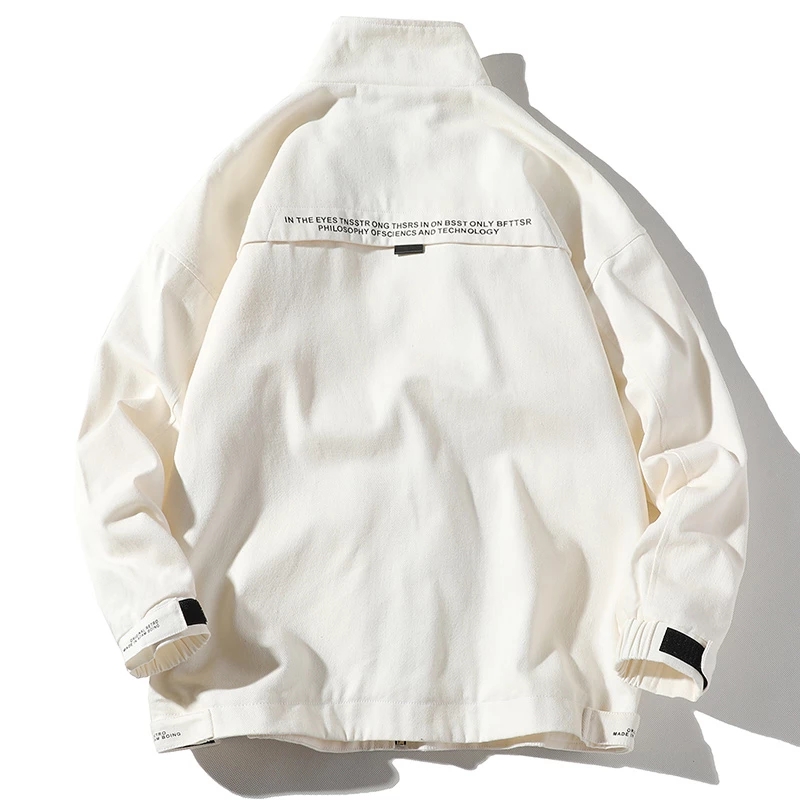 2021 High quality Jackets Men Streetwear Solid Color Jacket Hip Hop Long Sleeve Coat Pocket Jackets Men
