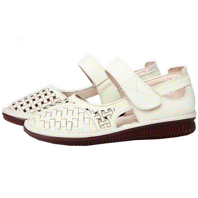 2021 High quality Women flat sandal genuine leather female Flat shoes large size casual soft bottom sandal