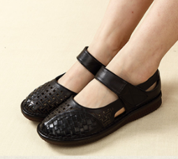 2021 High quality Women flat sandal genuine leather female Flat shoes large size casual soft bottom sandal