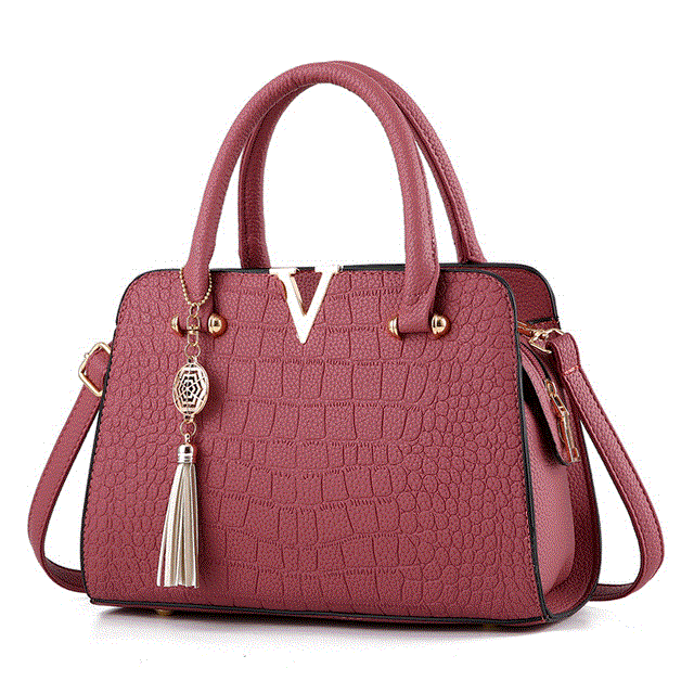 2021 High quality Women Handbags Tassel PU Leather Handbags Shoulder Bag Lady Simple Style
