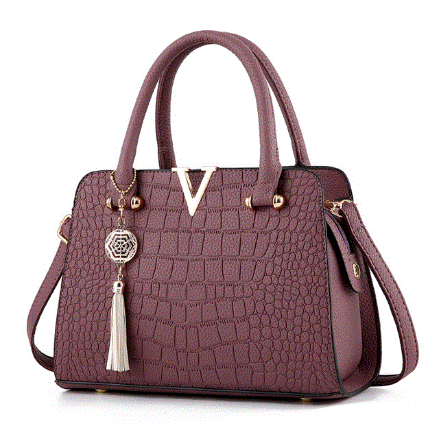 2021 High quality Women Handbags Tassel PU Leather Handbags Shoulder Bag Lady Simple Style