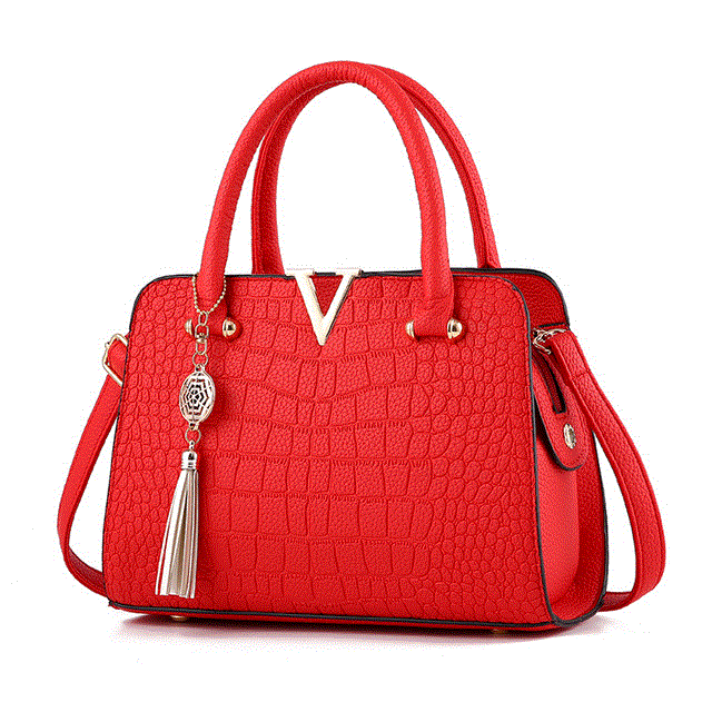 2021 High quality Women Handbags Tassel PU Leather Handbags Shoulder Bag Lady Simple Style