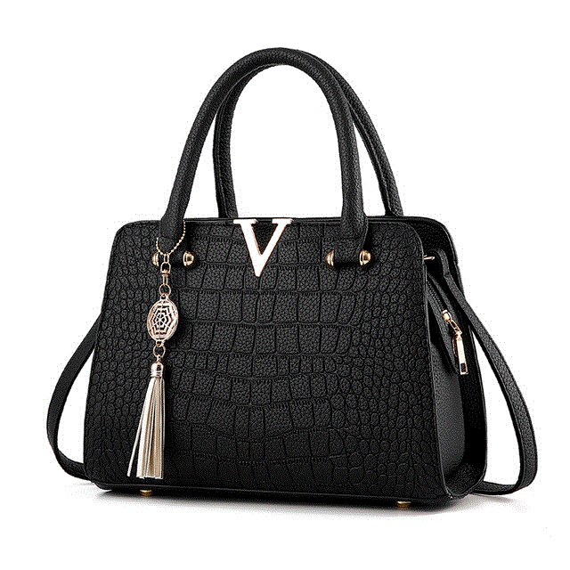 2021 High quality Women Handbags Tassel PU Leather Handbags Shoulder Bag Lady Simple Style