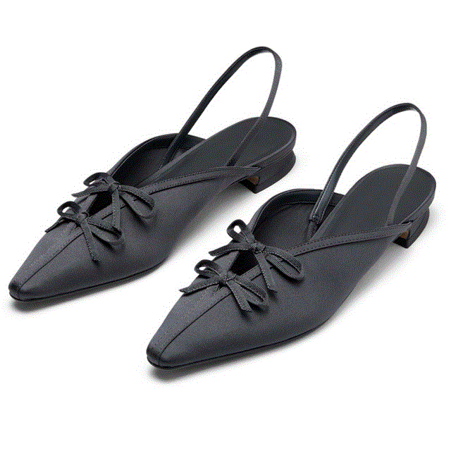 2021 High quality Fashion Butterfly-knot Women Sandals Pointed Back Strap Low-heeled Asakuchi Women Casual Sandals