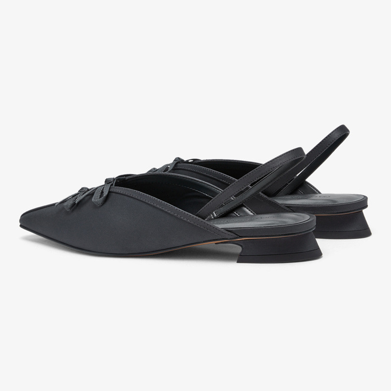 2021 High quality Fashion Butterfly-knot Women Sandals Pointed Back Strap Low-heeled Asakuchi Women Casual Sandals